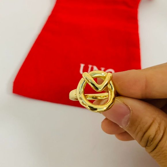 UNO de 50 Gameof3 Ring Gold A unique combination of yellow gold overlapping shap - Picture 6 of 8